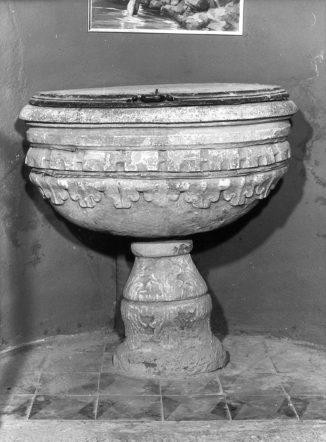 fonte battesimale - ambito toscano (fine sec. XVI)
