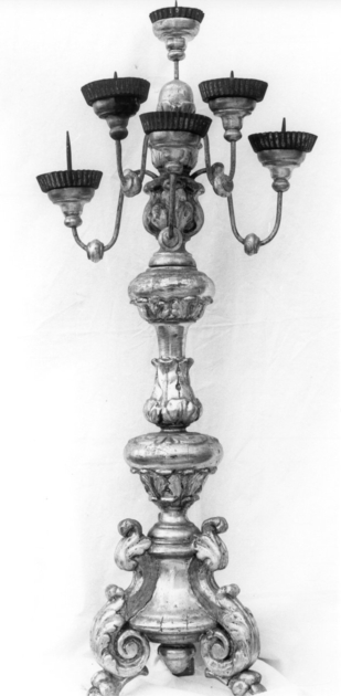 candeliere, serie - bottega toscana (seconda metà sec. XIX)