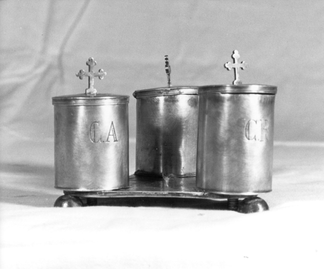 vasetti per oli santi - bottega toscana (sec. XIX)