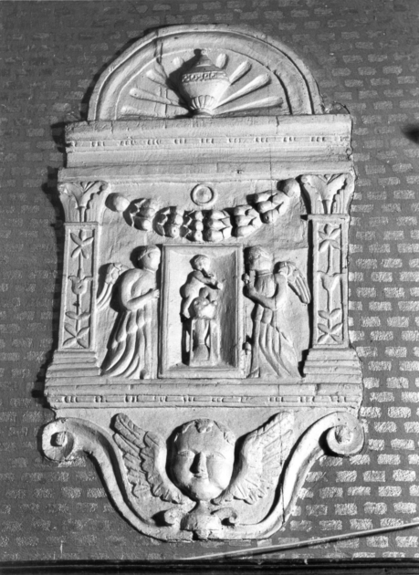 tabernacolo murale - bottega lucchese (fine/inizio secc. XVI/ XVII)