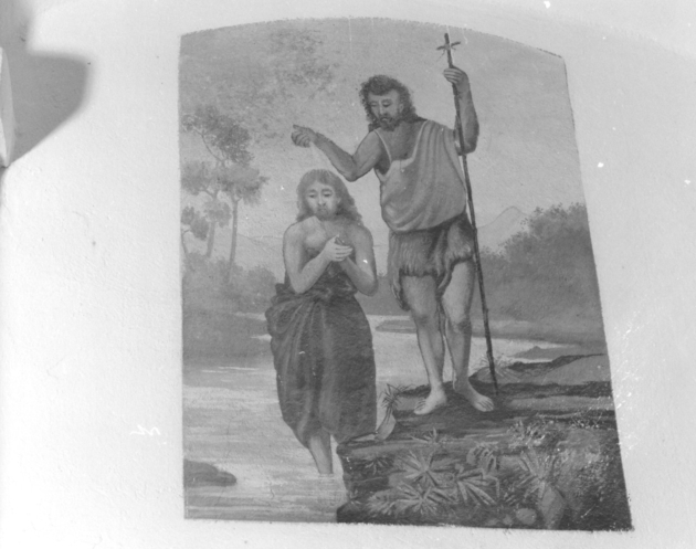 BATTESIMO DI CRISTO (dipinto) di Toni Ermete (prima metà sec. XX)