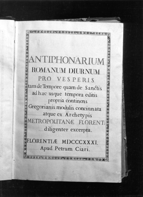 antifonario - ambito fiorentino (sec. XIX)