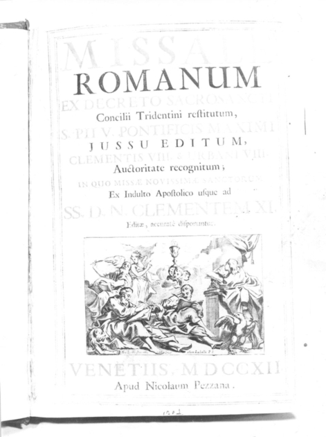 coperta di libro liturgico di Pezzana Niccolò, Piccini Isabella, Piazzetta Giovanni Battista (sec. XVIII)