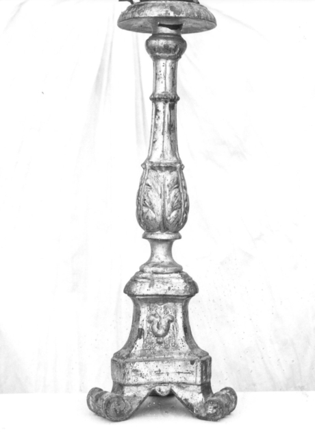 candeliere d'altare, serie - manifattura lucchese (sec. XIX)