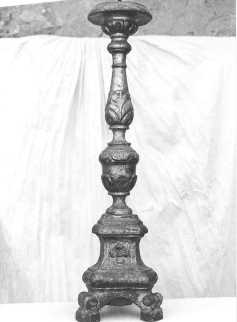 candeliere d'altare, serie - manifattura lucchese (sec. XIX)