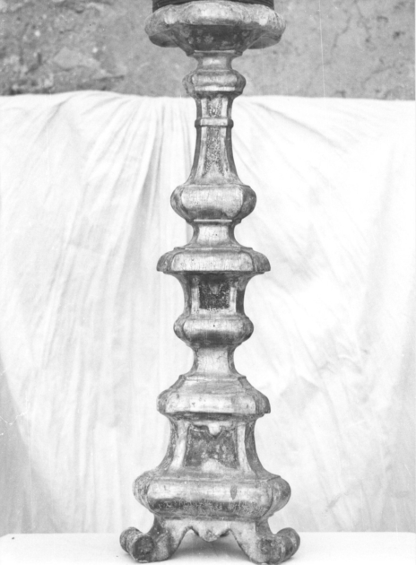 candeliere d'altare, serie - manifattura lucchese (sec. XIX)