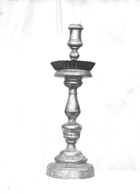 candeliere d'altare, serie - manifattura lucchese (seconda metà sec. XIX)