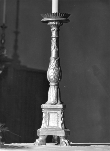 candeliere d'altare, serie - ambito garfagnino (sec. XIX)
