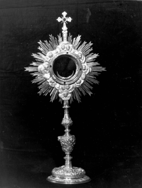 ostensorio - a raggiera - bottega lucchese (sec. XVIII)