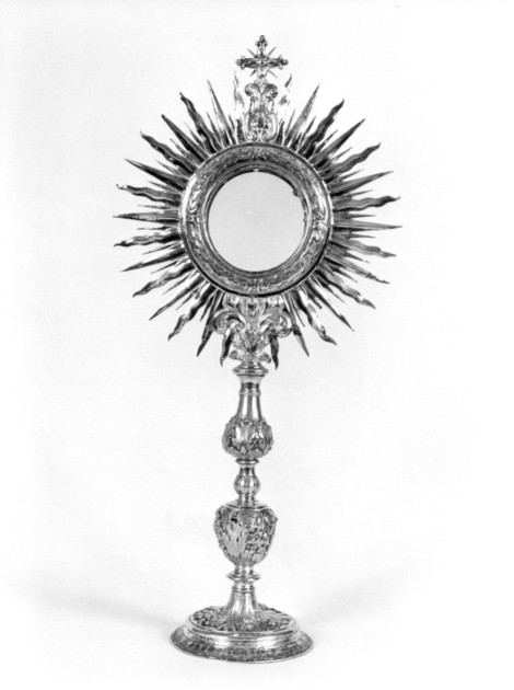 ostensorio - a raggiera - bottega lucchese (prima metà sec. XVIII)