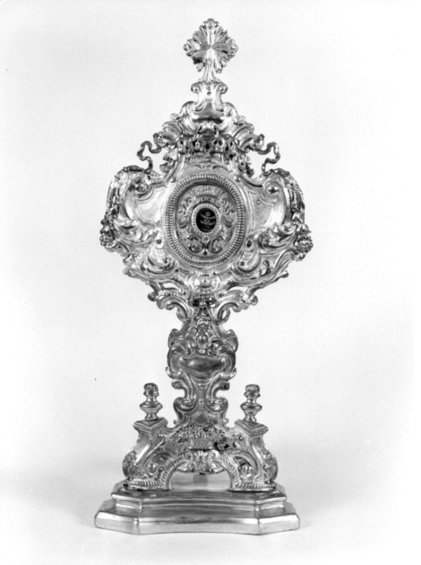 reliquiario - a ostensorio - bottega italiana (fine/inizio secc. XVIII/ XIX)