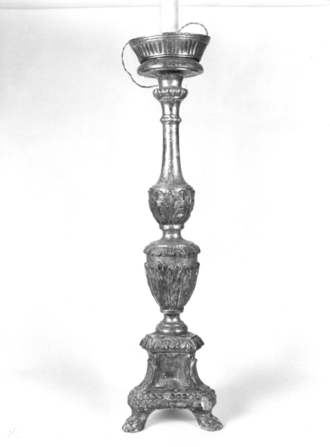 candeliere d'altare, serie - bottega lucchese (prima metà sec. XIX)