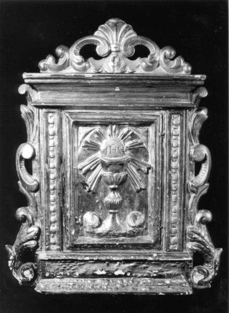 tabernacolo - a frontale architettonico - bottega lucchese (sec. XIX)