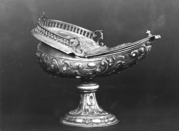 navicella portaincenso - a galeone - bottega lucchese (seconda metà sec. XVIII)