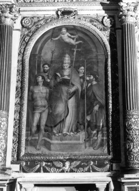 Santi (dipinto) di Ezechia da Vezzano detto Zacchia il Vecchio (scuola) (sec. XVI)