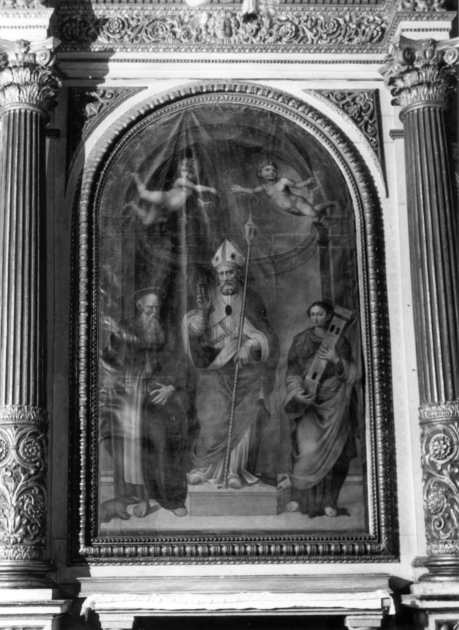 Santi (dipinto) di Ezechia da Vezzano detto Zacchia il Vecchio (scuola) (sec. XVI)