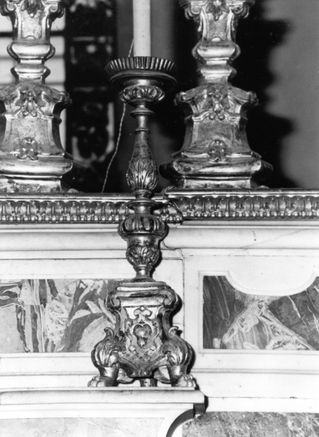 candeliere d'altare, serie - bottega lucchese (fine sec. XVIII)