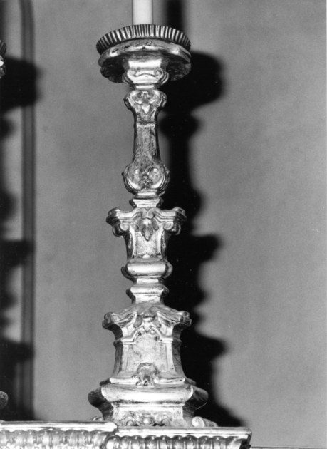 candeliere d'altare, serie - bottega lucchese (prima metà sec. XIX)