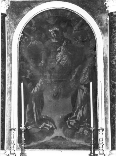 MADONNA DEL ROSARIO (dipinto) di Ferrucci Giovanni Domenico (sec. XVII)