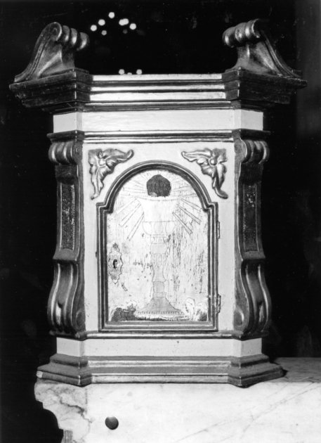 tabernacolo - a frontale architettonico - bottega lucchese (sec. XIX)