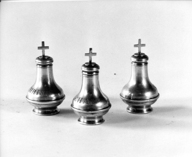 vasetti per oli santi - bottega toscana (sec. XIX)