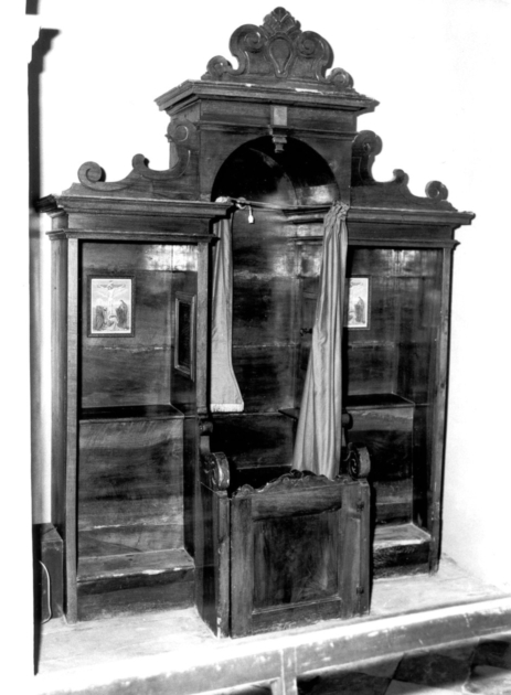 confessionale, serie - bottega lucchese (ultimo quarto sec. XIX)