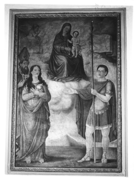 Madonna con Bambino, San Sebastiano, Santa Maria Maddalena e Sant'Agostino (dipinto) - ambito toscano (sec. XVII)