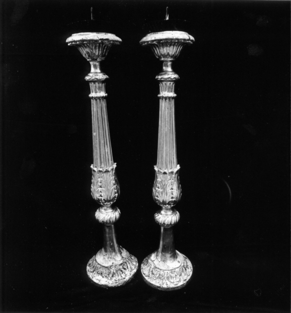 candelabro portatile, serie - bottega versiliese (sec. XVIII)