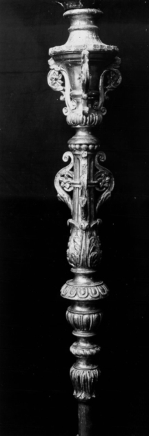 candelabro portatile, serie - ambito versiliese (secc. XVIII/ XIX)