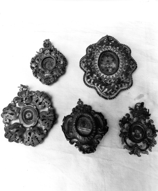 reliquiario, serie - ambito italiano (secc. XVIII/ XIX)