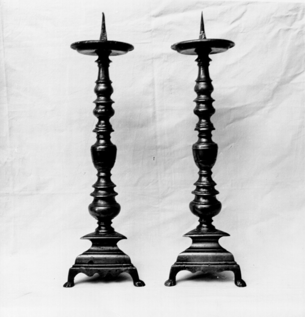 candeliere, serie - bottega toscana (seconda metà sec. XVII)