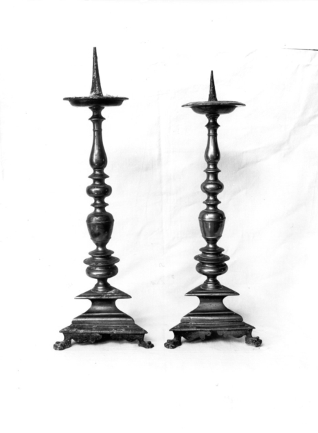 candeliere, serie - bottega toscana (seconda metà sec. XVII)