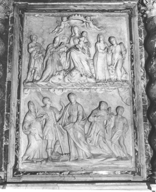 MADONNA CON BAMBINO E SANTI (paliotto, elemento d'insieme) - ambito toscano (prima metà sec. XVIII)