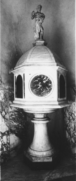 fonte battesimale - a fusto - ambito apuoversiliese (sec. XIX)