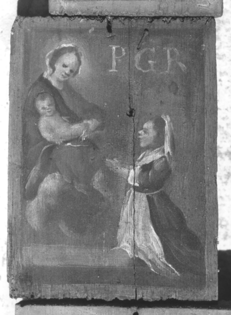 Madonna con Bambino e devota (ex voto) di Tommasi Guglielmo (inizio sec. XIX)