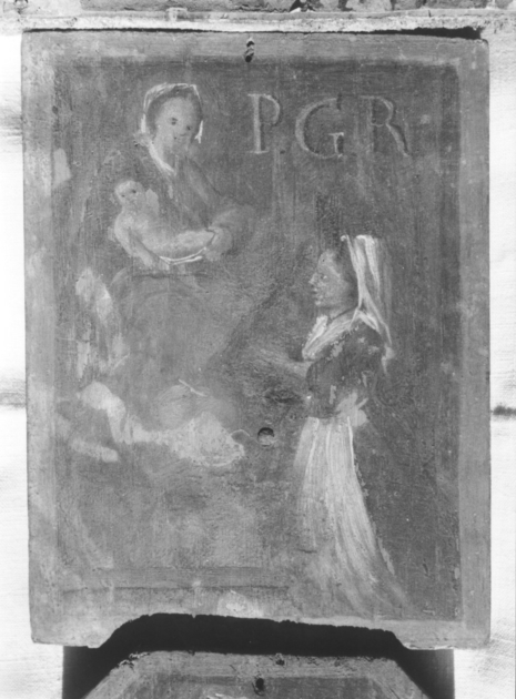 Madonna con Bambino e devota (ex voto) di Tommasi Guglielmo (inizio sec. XIX)