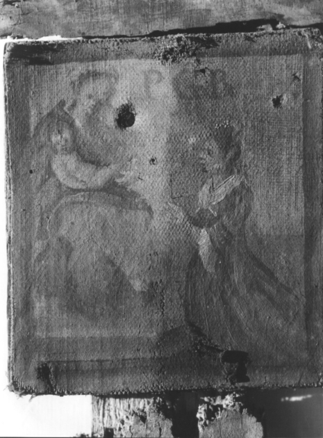 Madonna con Bambino e devota (ex voto) di Tommasi Guglielmo (inizio sec. XIX)