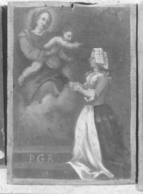 Madonna con Bambino e devota (ex voto) di Tommasi Guglielmo (fine sec. XVIII)