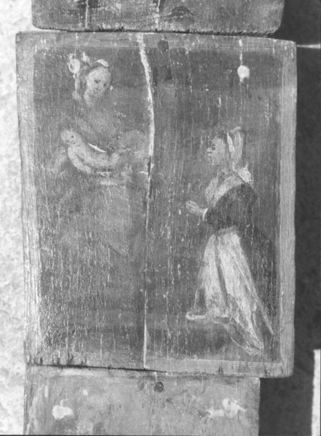 Madonna con Bambino e devota (ex voto) di Tommasi Guglielmo (fine sec. XVIII)