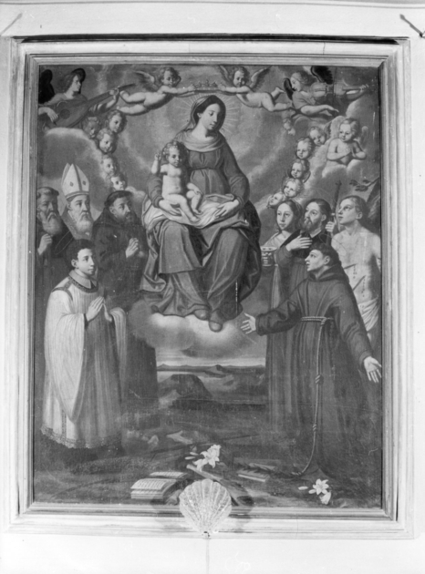 Madonna con Bambino e Santi (dipinto) - ambito emiliano (?) (sec. XVII)