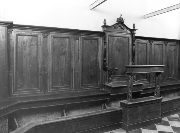 stalli del coro - ambito garfagnino (primo quarto sec. XIX)