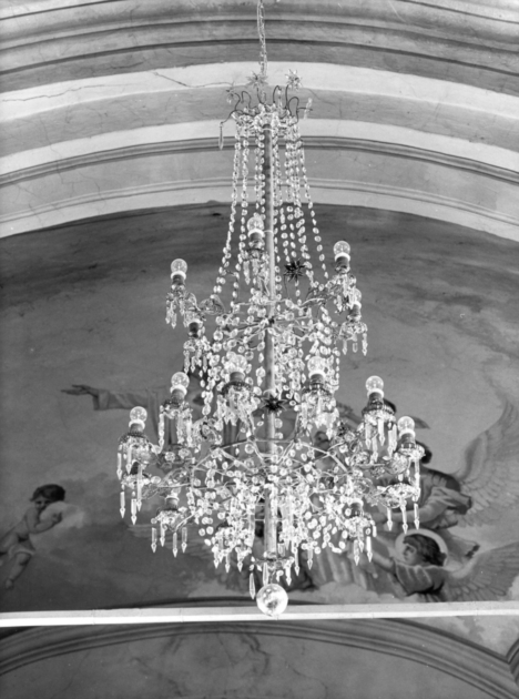 lampadario - ambito italiano (fine/inizio secc. XIX/ XX)