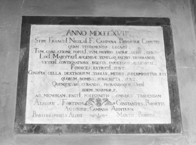 lapide commemorativa - ambito lucchese (sec. XIX)