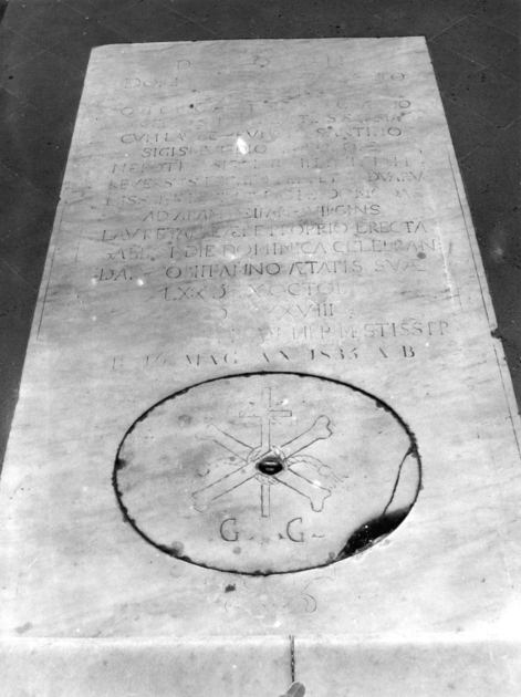 lastra tombale - ambito toscano (sec. XVII)