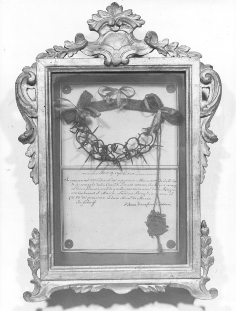 reliquiario - a tabella - ambito lucchese (sec. XIX)