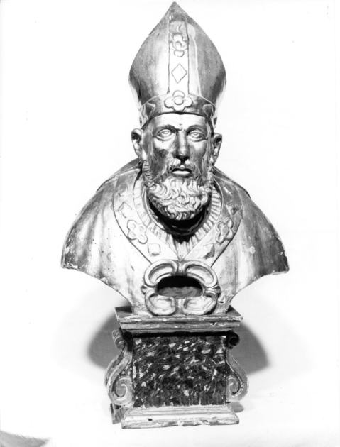 SANTO VESCOVO (reliquiario - a busto) - ambito lucchese (sec. XVII)