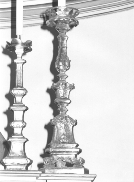 candeliere, serie - bottega lucchese (seconda metà sec. XIX)