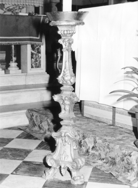 candeliere, serie - bottega lucchese (fine/inizio secc. XVIII/ XIX)