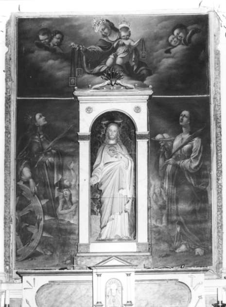 Madonna del Carmelo con Santa Caterina d'Alessandria e Santa Barbara (dipinto) - ambito emiliano (?) (metà sec. XVII)