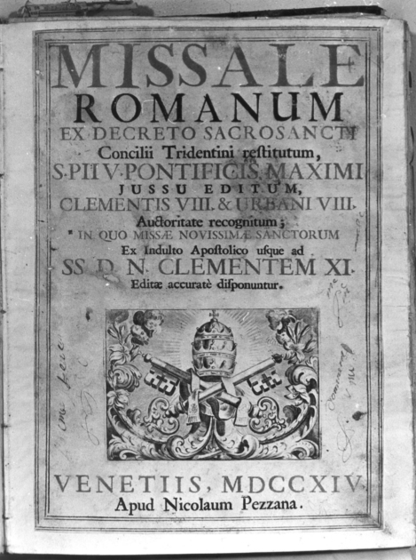 coperta di libro liturgico di Piccini Isabella (sec. XVIII)